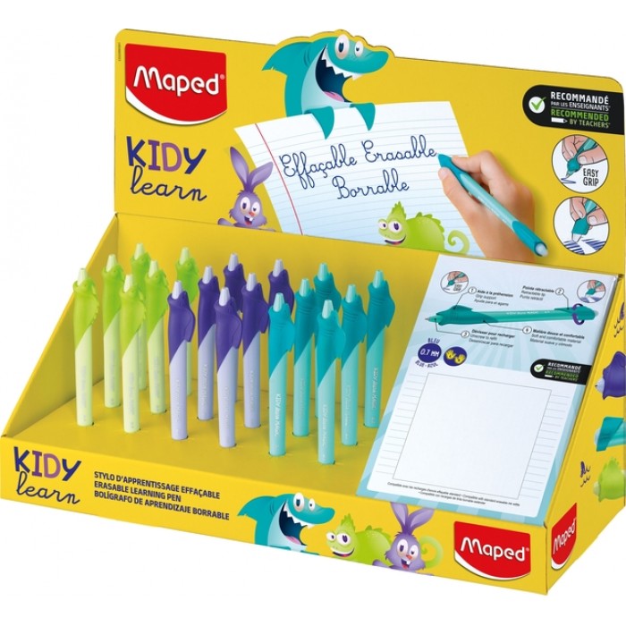 Oefenpen Maped Kidy Learn Magic uitwisbaar display &agrave; 18 stuks assorti