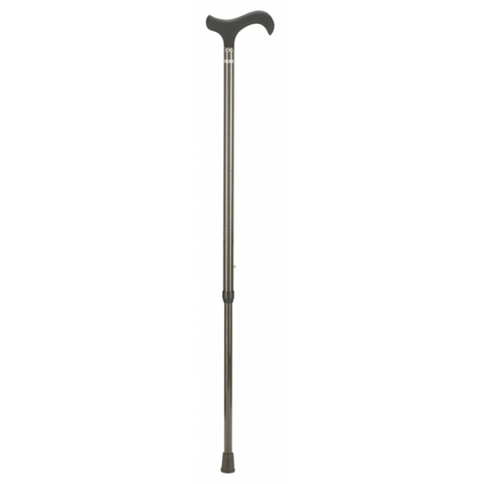 Wandelstok Able2 carbon soft derby handvat zwart