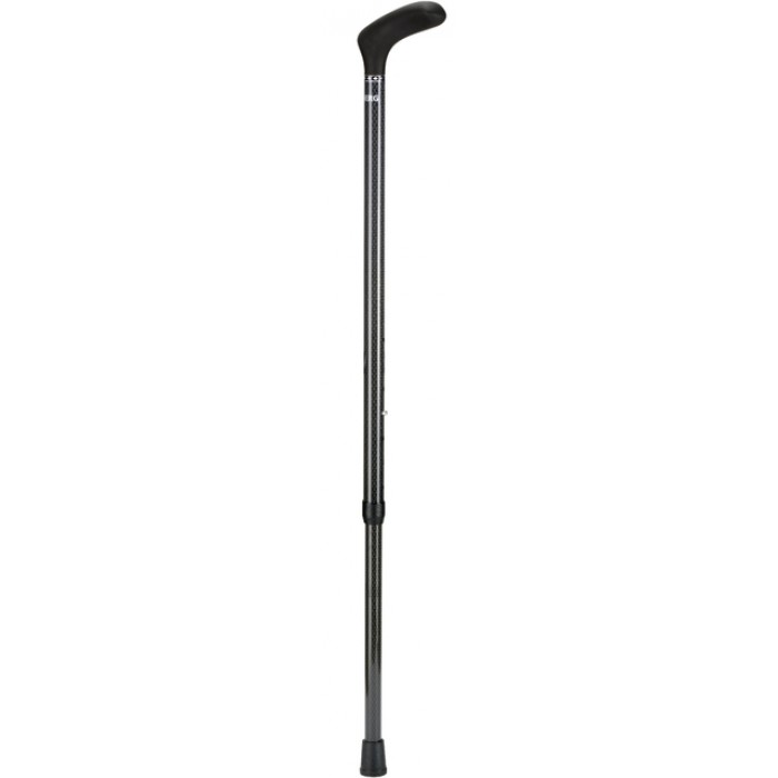Wandelstok Able2 opvouwbaar carbon soft handvat zwart