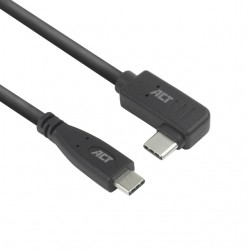 Kabel ACT USB-C standaard naar USB-C hoek 10Gbps 1m