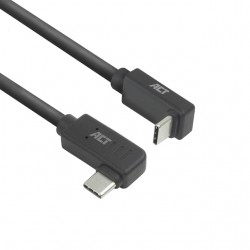 Kabel ACT USB-C hoek links/rechts USB-C hoek boven/beneden 10Gbps 1m