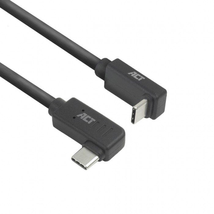 Kabel ACT USB-C hoek links/rechts USB-C hoek boven/beneden 10Gbps 1m