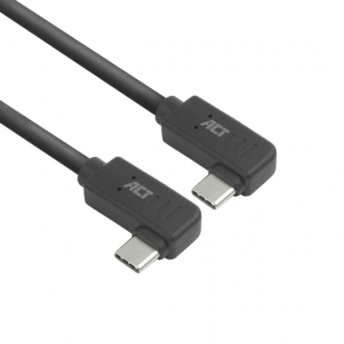 Kabel ACT USB-C hoek links/rechts 10Gbps 1m