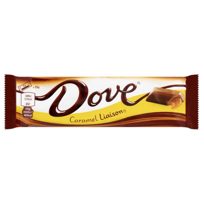 Chocolade Dove liaison caramel reep 50gr