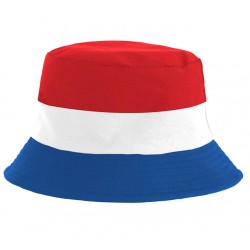 Feesthoed rood wit blauw en oranje