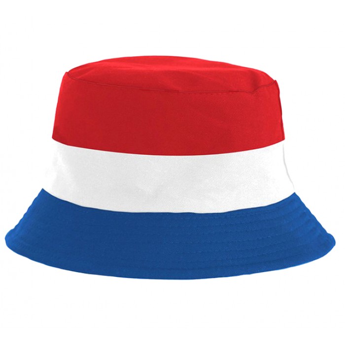 Feesthoed rood wit blauw en oranje