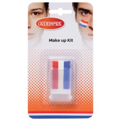 Schminkstick rood/ wit en blauw