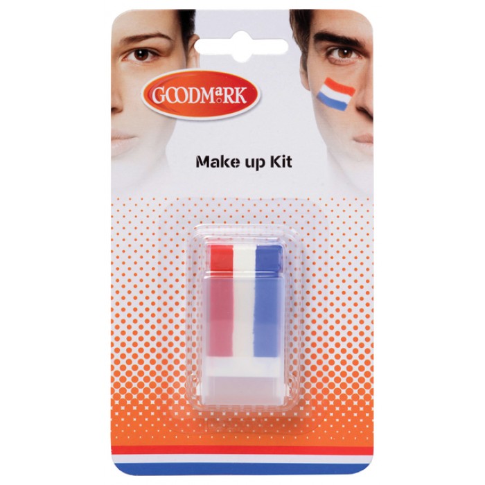 Schminkstick rood/ wit en blauw