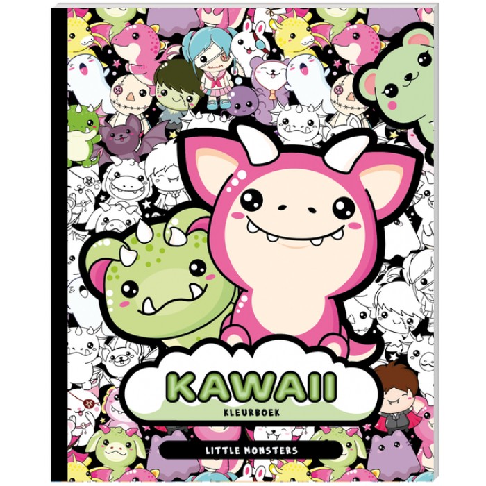 Kleurboek Kawaii Little Monsters