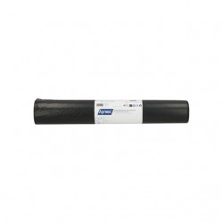 Afvalzak Hynex 60x80cm LDPE recycled T40 60L zwart rol &agrave; 20 stuks