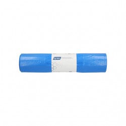 Afvalzak Hynex 65/25x135cm LDPE recycled T80 240L blauw rol &agrave; 10 stuks