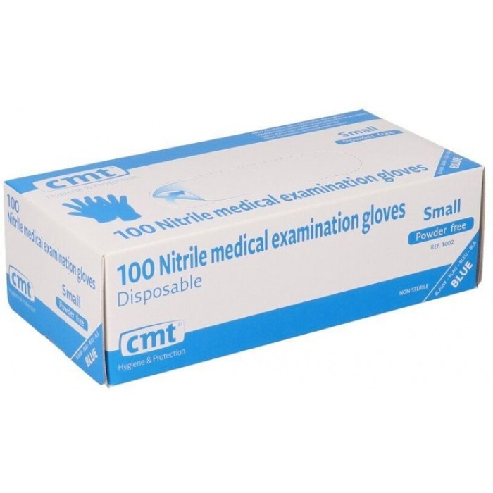 Handschoen CMT S soft nitril blauw 100 stuks