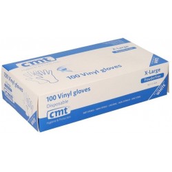 Handschoen CMT XL vinyl poedervrij wit 100 stuks