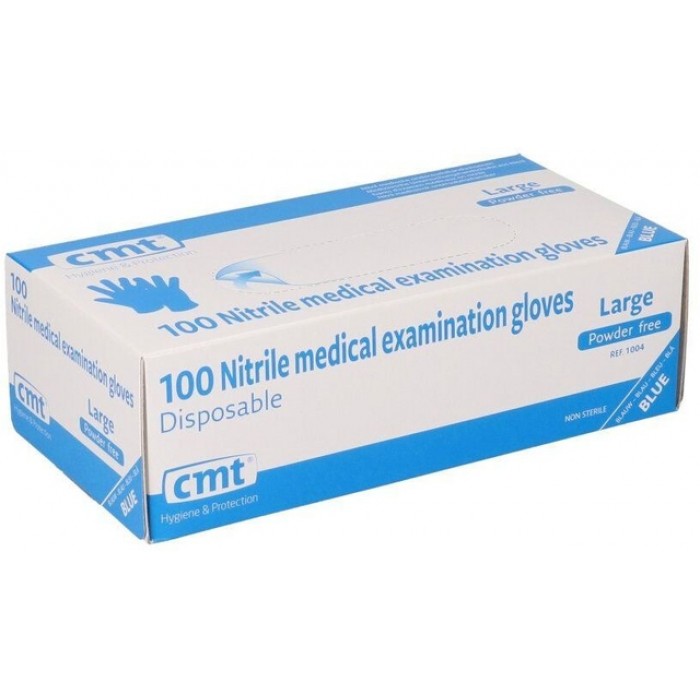Handschoen CMT L soft nitril blauw 100 stuks