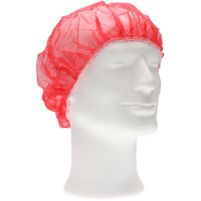 Haarnet CMT bouffant non-woven XL 58cm PP rood 100 stuks