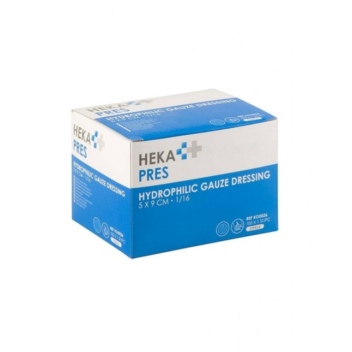 Kompres Hekapres hydrofiel 5x8,5cm steriel