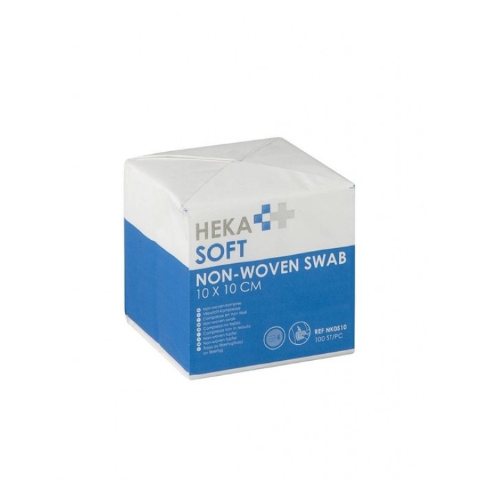 Non-woven kompres Hekasoft 10x10cm niet steriel