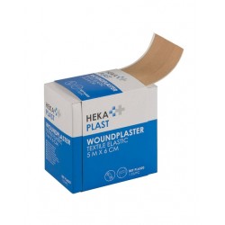 Pleister textiel elastic Hekaplast 5mx6cm