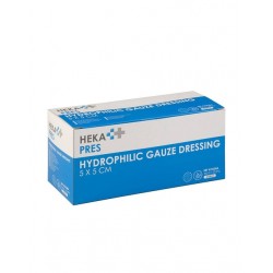 Hydrofiel gaaskompres Hekapres 5x5cm steriel