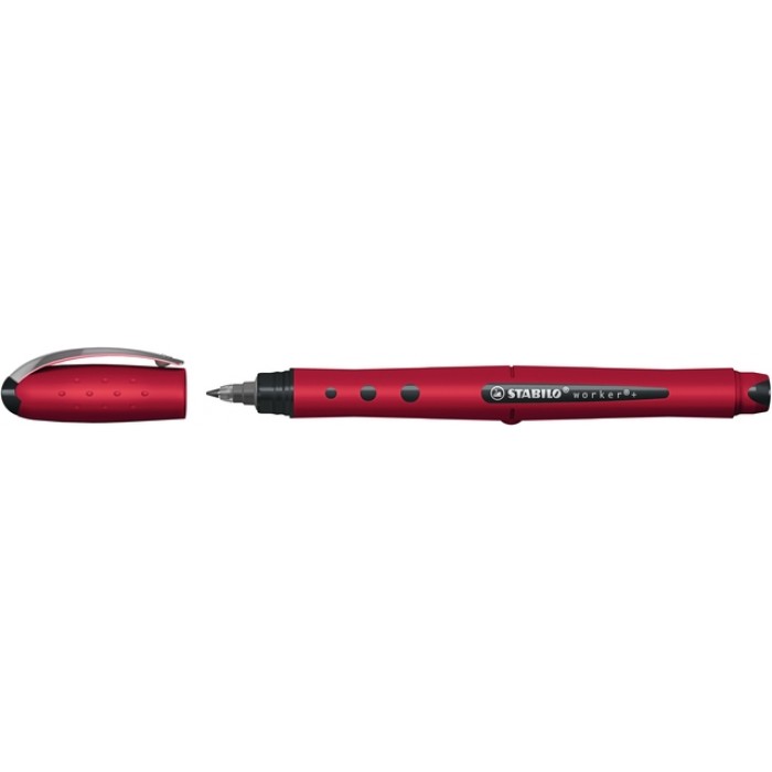 Rollerpen STABILO Worker+ Wildflower medium bordeax