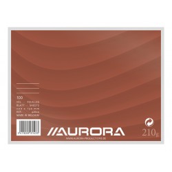 Systeemkaart Aurora 200x150mm lijn met rode koplijn 210gr wit