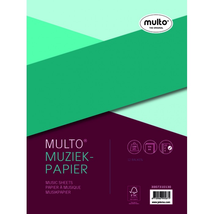 Interieur Multo muziekpapier A4 23-rings 50vel