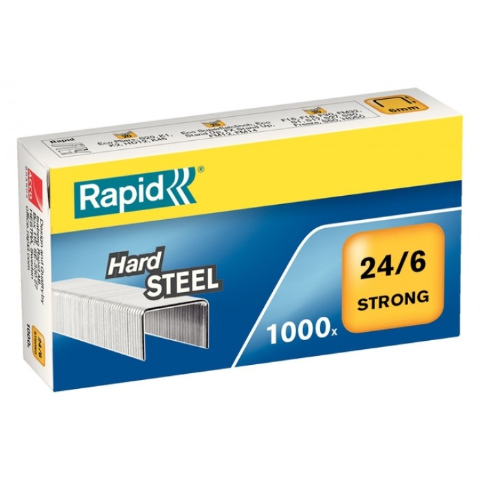 Nieten Rapid 24/6 staal strong 1000 stuks