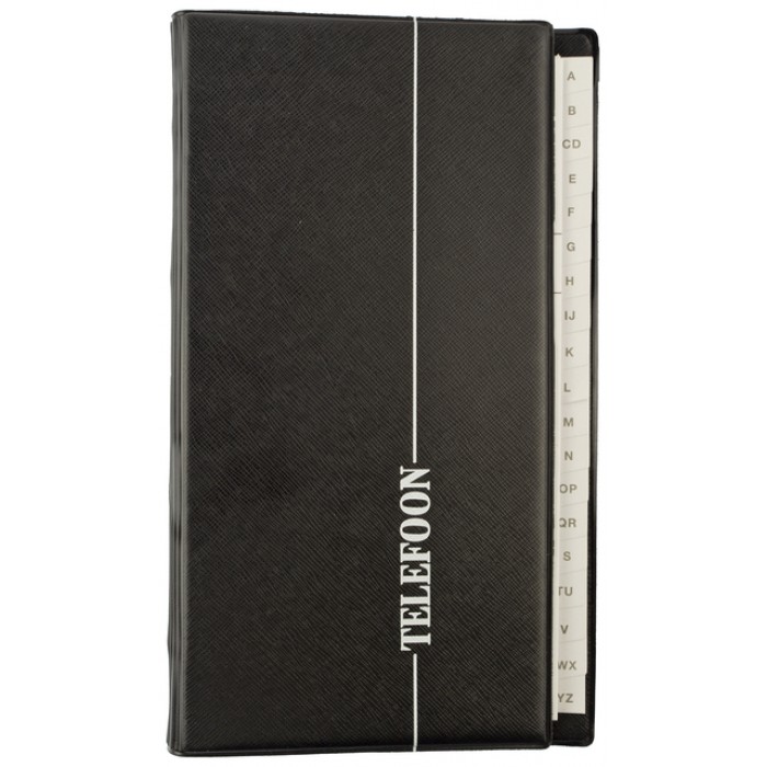 Telefoonalbum Kangaro 215x130mm A-Z 4-rings zwart