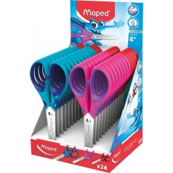 Schaar Maped Essentials Soft 13cm display á 24 stuks assorti
