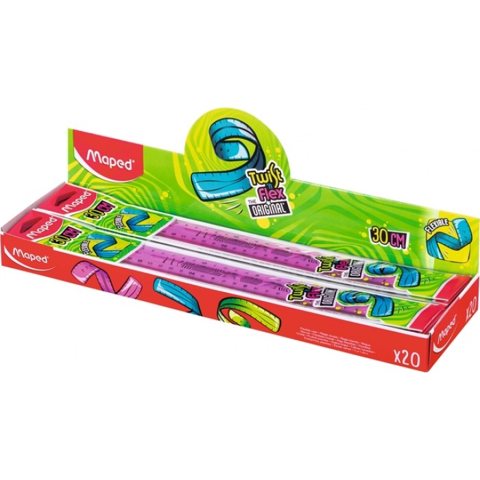 Liniaal Maped Twist 'n Flex 30cm assorti