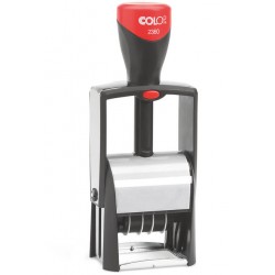 Woord-datumstempel Colop Heavy Duty 2360 Classic Line personaliseerbaar rood