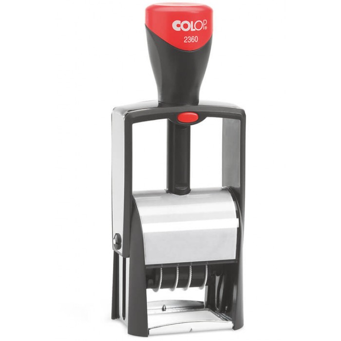 Woord-datumstempel Colop Heavy Duty 2360 Classic Line personaliseerbaar rood