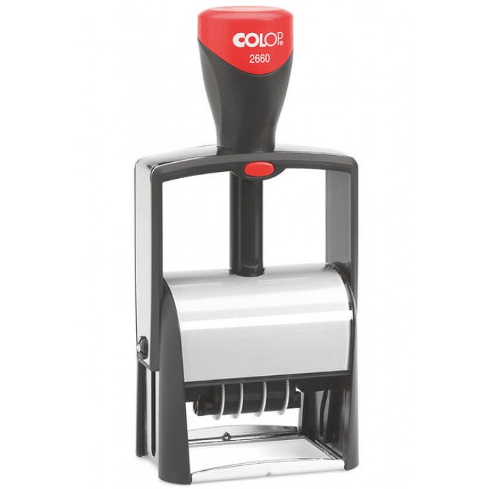 Woord-datumstempel Colop Heavy Duty 2660 Classic Line personaliseerbaar rood