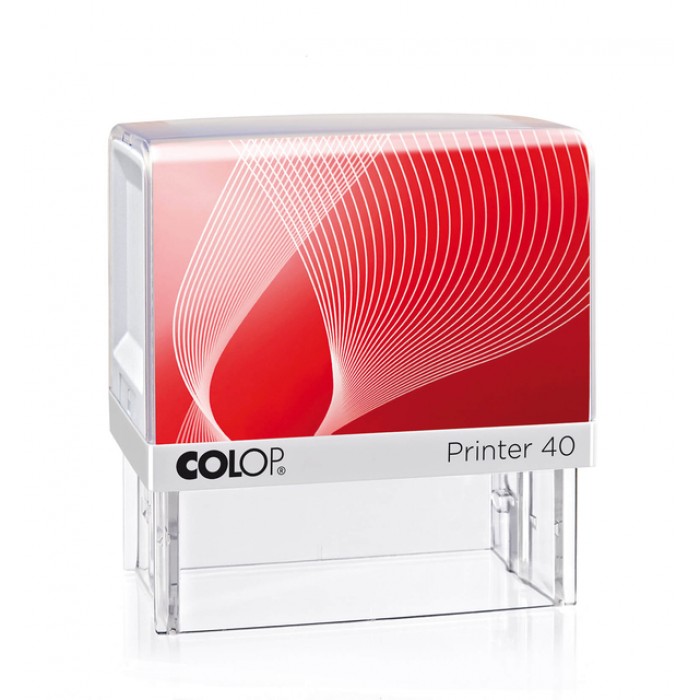 Tekststempel Colop Printer 40 personaliseerbaar rood