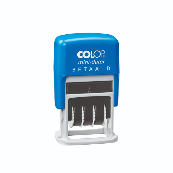 Woord-datumstempel Colop Printer Mini S 160/L betaald blauw