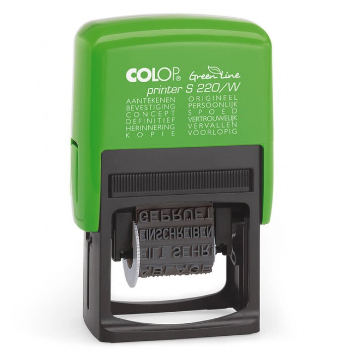 Tekststempel Colop Printer S 220/W Green Line 12 teksten groen
