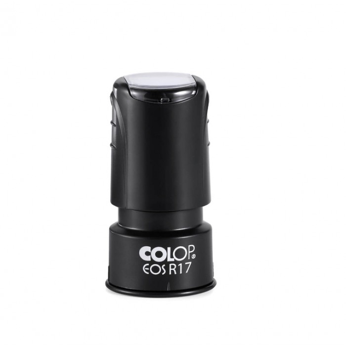 Tekststempel Colop EOS R 17 personaliseerbaar met stempelplaat zwart