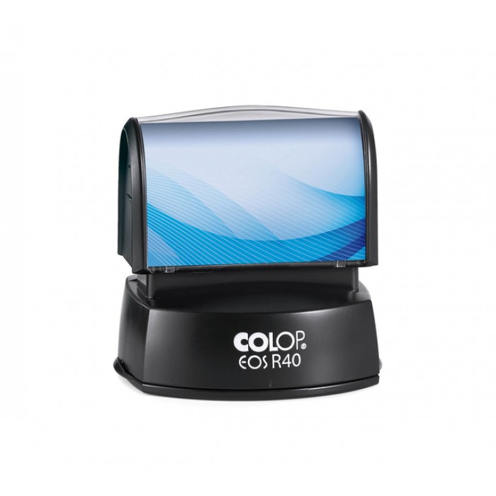 Tekststempel Colop EOS R 40 personaliseerbaar met stempelplaat zwart