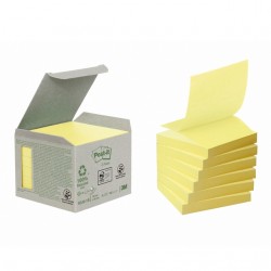 Memoblok Post-it Z-Note R330-1B recycled 76x76mm canary yellow