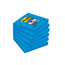 Memoblok Post-it 654 Super Sticky 76x76mm blauw