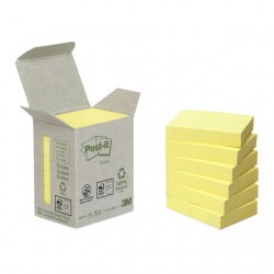 Memoblok Post-it 653-1B recycled 38x51mm canary yellow
