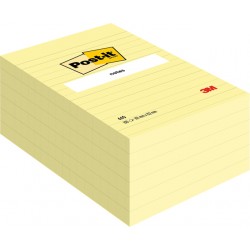 Memoblok Post-it 660 lijn 102x152mm canary yellow