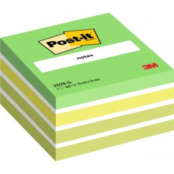 Memoblok Post-it 2028 76x76mm kubus pastel groen