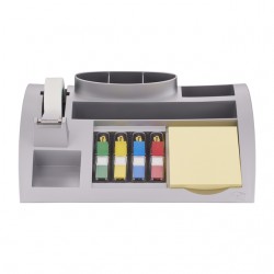 Bureau organiser Post-it C50 zilvergrijs incl inhoud