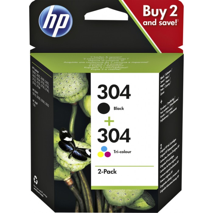 Inktcartridge HP 3JB05AE 304 zwart + kleur