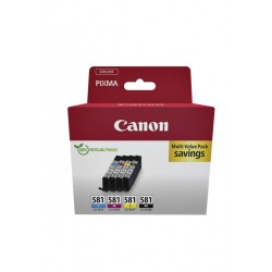 Inktcartridge Canon CLI-581 zwart + 3 kleuren