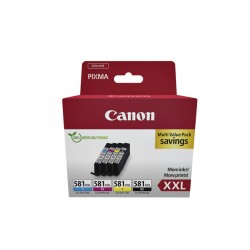 Inktcartridge Canon CLI-581XXL zwart + 3 kleuren