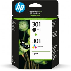 Inktcartridge HP N9J72AE 301 zwart + kleur