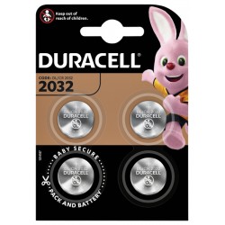 Batterij Duracell knoopcel 4xCR2032 lithium Ø20mm 3V-180mAh