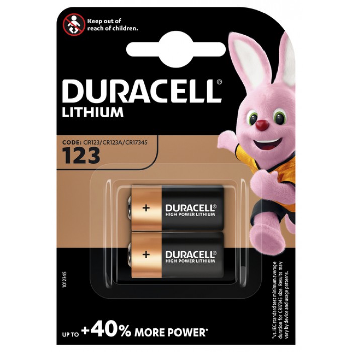 Batterij Duracell 2xCR123 high power lithium